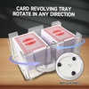 image:imageGSE 2Deck Revolving Canasta Card Tray Canasta Card Holder  Dual Deck 360 Rotating Swivel Holder Smooth Rotation Organizes Deck For Hand amp Foot Rummy UNO Games6Deck
