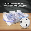 image:imageGSE 2Deck Revolving Canasta Card Tray Canasta Card Holder  Dual Deck 360 Rotating Swivel Holder Smooth Rotation Organizes Deck For Hand amp Foot Rummy UNO Games2Deck