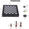 image:imageGSE Games amp Sports Expert 125 Premium Leather 3in1 Chess Checker and Backgammon Board Game Combo Set Classic Board Strategy Game for Kids amp Adults