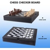 image:imageGSE Games amp Sports Expert 125 Premium Leather 3in1 Chess Checker and Backgammon Board Game Combo Set Classic Board Strategy Game for Kids amp Adults