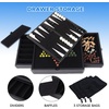 image:imageGSE Games amp Sports Expert 125 Premium Leather 5in1 Chess Checkers Backgammon Chinese Checkers and Poker Dice Board Game Combo Set for Kids amp Adults