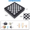 image:imageGSE Games amp Sports Expert 125 Premium Leather 5in1 Chess Checkers Backgammon Chinese Checkers and Poker Dice Board Game Combo Set for Kids amp Adults