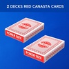 image:imageGSE Games amp Sports Expert 12Deck Canasta Cards with Point Values Includes Canasta and Hand amp Foot Game Rules Traditional Rummy Game Playing Cards2 Red Cards