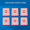 image:imageGSE Games amp Sports Expert 12Deck Canasta Cards with Point Values Includes Canasta and Hand amp Foot Game Rules Traditional Rummy Game Playing Cards6 Red Cards