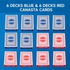 image:imageGSE Games amp Sports Expert 12Deck Canasta Cards with Point Values Includes Canasta and Hand amp Foot Game Rules Traditional Rummy Game Playing Cards6 Blue 6 Red Cards