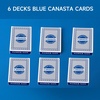 image:imageGSE Games amp Sports Expert 12Deck Canasta Cards with Point Values Includes Canasta and Hand amp Foot Game Rules Traditional Rummy Game Playing Cards6 Blue Cards