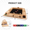 image:imageGSE Games amp Sports Expert 14 Player Wooden Shut The Box Board Game with 8 Dice 4Way 12 Numbers Shut The Box Dice Set of Popular English Pub Board Game  WalnutNatural Wood