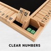 image:imageGSE Games amp Sports Expert 14 Player Wooden Shut The Box Board Game with 8 Dice 4Way 12 Numbers Shut The Box Dice Set of Popular English Pub Board Game  WalnutNatural Wood
