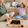 image:imageGSE Games amp Sports Expert 14 Player Wooden Shut The Box Board Game with 8 Dice 4Way 12 Numbers Shut The Box Dice Set of Popular English Pub Board Game  WalnutNatural Wood