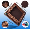 image:imageGSE Games amp Sports Expert 14 Player Wooden Shut The Box Board Game with 8 Dice 4Way 12 Numbers Shut The Box Dice Set of Popular English Pub Board Game  WalnutWalnut Stained Wood