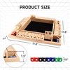 image:imageGSE Games amp Sports Expert 14 Player Wooden Shut The Box Dice Board Game with 8 Dice 4Way 10 Numbered Shut The Box Set of Popular English Pub Board Game  Natural WoodNatural Wood