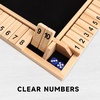 image:imageGSE Games amp Sports Expert 14 Player Wooden Shut The Box Dice Board Game with 8 Dice 4Way 10 Numbered Shut The Box Set of Popular English Pub Board Game  Natural WoodNatural Wood