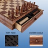 image:imageGSE Games amp Sports Expert 15 Large Wooden 2in1 Chess amp Checkers Board Game Combo Set with Drawer Board Games Chess Checker Set for Kids amp Adults