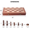image:imageGSE Games amp Sports Expert 15 Large Wooden Folding 2in1 Chess and Checkers Board Game Combo Set Portable Travel Board Games Chess Checker Set