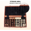 image:imageGSE Games amp Sports Expert 15 Large Wooden Folding 2in1 Chess and Checkers Board Game Combo Set Portable Travel Board Games Chess Checker Set