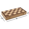 image:imageGSE Games amp Sports Expert 15 Magnetic Wooden Chess Set Folding Chess Board Set with Pieces Storage Slots Portable Travel Game for Adults amp Kids