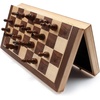 image:imageGSE Games amp Sports Expert 15 Magnetic Wooden Chess Set Folding Chess Board Set with Pieces Storage Slots Portable Travel Game for Adults amp Kids