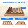 image:imageGSE Games amp Sports Expert 16 Deluxe 3in1 Wooden Folding Chess Checker amp Backgammon Board Game Combo Set Portable Travel Game Set for Kids amp Adults