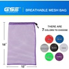image:imageGSE Games amp Sports Expert 18x12 Purple Mesh Drawstring Bag for Baseballs Softballs Tennis Pickleball Balls Golf Balls Mesh Sports Equipment Bag with Lock for Gym Swim Gear Laundry amp ToysPurple