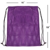 image:imageGSE Games amp Sports Expert 18x12 Purple Mesh Drawstring Bag for Baseballs Softballs Tennis Pickleball Balls Golf Balls Mesh Sports Equipment Bag with Lock for Gym Swim Gear Laundry amp ToysPurple