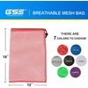 image:imageGSE Games amp Sports Expert 18x12 Purple Mesh Drawstring Bag for Baseballs Softballs Tennis Pickleball Balls Golf Balls Mesh Sports Equipment Bag with Lock for Gym Swim Gear Laundry amp ToysRed