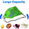 image:imageGSE Games amp Sports Expert 18x12 Purple Mesh Drawstring Bag for Baseballs Softballs Tennis Pickleball Balls Golf Balls Mesh Sports Equipment Bag with Lock for Gym Swim Gear Laundry amp ToysGreen