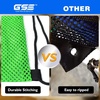 image:imageGSE Games amp Sports Expert 18x12 Purple Mesh Drawstring Bag for Baseballs Softballs Tennis Pickleball Balls Golf Balls Mesh Sports Equipment Bag with Lock for Gym Swim Gear Laundry amp ToysGreen