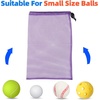 image:imageGSE Games amp Sports Expert 18x12 Purple Mesh Drawstring Bag for Baseballs Softballs Tennis Pickleball Balls Golf Balls Mesh Sports Equipment Bag with Lock for Gym Swim Gear Laundry amp ToysPurple