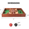 image:imageGSE Games amp Sports Expert 2Player Wooden Shut The Box 12 Numbers Dice Game Board with RedBlack Dice Classic Tabletop Version of The Popular English Pub Game