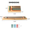 image:imageGSE Games amp Sports Expert 2Track Wooden Cribbage Board Game Box with Playing Cards Metal Pegs and Storage Drawer Classic Cribbage Board with Large StorageFolding Cribbage Board