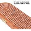 image:imageGSE Games amp Sports Expert 2Track Wooden Cribbage Board Game Box with Playing Cards Metal Pegs and Storage Drawer Classic Cribbage Board with Large Storage3Track Cribbage Board with Card
