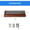 image:imageGSE Games amp Sports Expert 2Track Wooden Cribbage Board Game Box with Playing Cards Metal Pegs and Storage Drawer Classic Cribbage Board with Large Storage3Track Cribbage Board with Cards