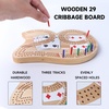 image:imageGSE Games amp Sports Expert 2Track Wooden Cribbage Board Game Box with Playing Cards Metal Pegs and Storage Drawer Classic Cribbage Board with Large Storage29 Cribbage Board