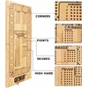 image:imageGSE Games amp Sports Expert 2Track Wooden Cribbage Board Game Box with Playing Cards Metal Pegs and Storage Drawer Classic Cribbage Board with Large Storage4Track Cribbage Board with Card