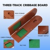 image:imageGSE Games amp Sports Expert 2Track Wooden Cribbage Board Game Box with Playing Cards Metal Pegs and Storage Drawer Classic Cribbage Board with Large Storage3Track Cribbage Board with Card