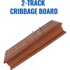 image:imageGSE Games amp Sports Expert 2Track Wooden Cribbage Board Game Box with Playing Cards Metal Pegs and Storage Drawer Classic Cribbage Board with Large Storage2Track Cribbage Board with Card