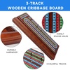 image:imageGSE Games amp Sports Expert 2Track Wooden Cribbage Board Game Box with Playing Cards Metal Pegs and Storage Drawer Classic Cribbage Board with Large Storage3Track Cribbage Board with Cards