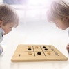 image:imageGSE Games amp Sports Expert 2in1 Reversible Natural Wood Checkers and TicTacToe Board Combo Set with Game Pieces Family Game for Kids amp Adults