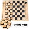 image:imageGSE Games amp Sports Expert 2in1 Reversible Natural Wood Checkers and TicTacToe Board Combo Set with Game Pieces Family Game for Kids amp Adults
