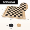 image:imageGSE Games amp Sports Expert 2in1 Reversible Natural Wood Checkers and TicTacToe Board Combo Set with Game Pieces Family Game for Kids amp Adults