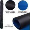 image:imageGSE Games amp Sports Expert 32 x 32 Inches Rubber AntiSlip Playmat Mahjong Dominoes Poker Cards and Board Games Tabletop Cover Mat with Carrying Bag GreenBlack  Blue