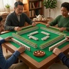 image:imageGSE Games amp Sports Expert 32 x 32 Inches Rubber AntiSlip Playmat Mahjong Dominoes Poker Cards and Board Games Tabletop Cover Mat with Carrying Bag GreenGreen