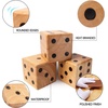 image:imageGSE Games amp Sports Expert 35Inch Premium Oak Giant Yard Dice Set with Carrying Bag and Yardzee amp Farkle Scorecard Outdoor Backyard Lawn Game for Family35 Giant Dice Set With Carrying Bag