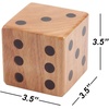 image:imageGSE Games amp Sports Expert 35Inch Premium Oak Giant Yard Dice Set with Carrying Bag and Yardzee amp Farkle Scorecard Outdoor Backyard Lawn Game for Family35 Giant Dice Set With Bucket