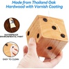 image:imageGSE Games amp Sports Expert 35Inch Premium Oak Giant Yard Dice Set with Carrying Bag and Yardzee amp Farkle Scorecard Outdoor Backyard Lawn Game for Family35 Giant Dice Set With Carrying Bag