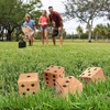 image:imageGSE Games amp Sports Expert 35Inch Premium Oak Giant Yard Dice Set with Carrying Bag and Yardzee amp Farkle Scorecard Outdoor Backyard Lawn Game for Family35 Giant Dice Set With Carrying Bag