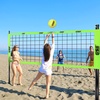 image:imageGSE Games amp Sports Expert Outdoor Badminton and Volleyball Combo Set Yard Net Game Set with Ball Pump Boundary Line and Carry Bag for Backyard Beach Lawn and Park Family GamesProfessional Volleyball Set
