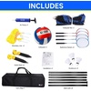 image:imageGSE Games amp Sports Expert Outdoor Badminton and Volleyball Combo Set Yard Net Game Set with Ball Pump Boundary Line and Carry Bag for Backyard Beach Lawn and Park Family GamesPortable BadmintonVolleyball Set