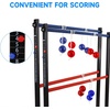 image:imageGSE Games amp Sports Expert Premium Solid Wood Ladder Ball Toss Game Set with Ladder Ball Bolas amp Carrying Case for Outdoor Backyard LawnMetal Ladder Toss Game Set