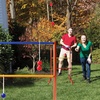 image:imageGSE Games amp Sports Expert Premium Solid Wood Ladder Ball Toss Game Set with Ladder Ball Bolas amp Carrying Case for Outdoor Backyard LawnWood Ladder Toss Game Set